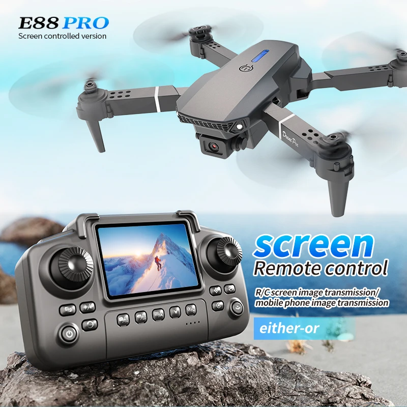 Drone Battery Case - Drone professionnel E88 PRO avec écran,